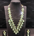 VeroniQ Trends-Traditional Gold Plated Green Meenakari Kundan Polki Long Necklace Kundan-Gold Plated-Wedding Jewellery-Punjabi Jewellery-South Indian-Thappa Jewellery