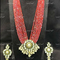 VeroniQ Trends-Traditional Gold Plated Multistrand Kundan Polki Rani Haar Necklace Kundan-Gold Plated-Wedding Jewellery-Punjabi Jewellery-South Indian-Thappa Jewellery