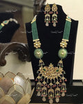 VeroniQ Trends-Mughal Style Gold Plated Multistrand Kundan Polki Rani Haar Necklace Kundan-Gold Plated-Wedding Jewellery-Punjabi Jewellery-South Indian-Thappa Jewellery