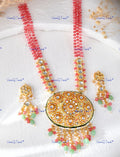 VeroniQ Trends-Traditional Meenakari And Kundan Rani Haar Necklace Kundan-Gold Plated-Wedding Jewellery-Punjabi Jewellery-South Indian-Thappa Jewellery