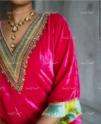 VeroniQ Trends-Party Look Carved Kundan Mid Length Necklace Kundan-Gold Plated-Wedding Jewelry-Punjabi Jewelry-South Indian-Thappa Jewelry