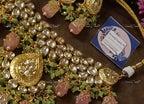 VeroniQ Trends-Beautiful Bridal Floral Gold Plated Heavy Kundan And Meenakari Necklace Kundan-Gold Plated-Wedding Jewelry-Punjabi Jewelry-South Indian-Thappa Jewelry