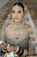 VeroniQ Trends-Elegant Bridal Heavy Pearl And Polki Pachi Kundan Choker Necklace Polki Pachi Kundan-Gold Plated-Wedding Jewelry-Punjabi Jewelry-South Indian-Thappa Jewelry