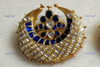 VeroniQ Trends-Designer South Indian Gold Plated Chand Pendant Pachi Kundan-Gold Plated-Wedding Jewelry-Punjabi Jewelry-South Indian-Thappa Jewelry
