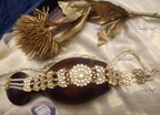 VeroniQ Trends-Rajwadi Floral Style Pachi Kundan Gold Plated Choker Necklace Pachi Kundan-Gold Plated-Wedding Jewelry-Punjabi Jewelry-South Indian-Thappa Jewelry