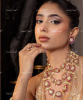 VeroniQ Trends-Cocktail Party Look Gold Plated Multi-Line Pachi Kundan Long Necklace Pachi Kundan-Gold Plated-Wedding Jewellery-Punjabi Jewellery-South Indian-Thappa Jewellery