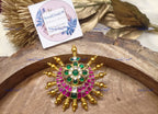 VeroniQ Trends-Chandbali Kemp Stone Gold Plated Pachi Kundan Mens/ Groom Brooch Pachi Kundan-Gold Plated-Wedding Jewelry-Punjabi Jewelry-South Indian-Thappa Jewelry