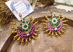 VeroniQ Trends-Chandbali Kemp Stone Gold Plated Pachi Kundan Mens/ Groom Brooch Pachi Kundan-Gold Plated-Wedding Jewelry-Punjabi Jewelry-South Indian-Thappa Jewelry