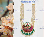 VeroniQ Trends-Designer South Indian Gold Plated Chand Pendant Pachi Kundan-Gold Plated-Wedding Jewelry-Punjabi Jewelry-South Indian-Thappa Jewelry