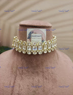 VeroniQ Trends-Diamond Look Kundan Jadau Pachi Kundan Choker Necklace Pachi Kundan-Gold Plated-Wedding Jewelry-Punjabi Jewelry-South Indian-Thappa Jewelry