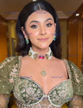 VeroniQ Trends-Traditional Multistrand Pearl Beaded And Bikaneri Kundan Choker Necklace Bikaneri Kundan-Gold Plated-Wedding Jewellery-Punjabi Jewellery-South Indian-Thappa Jewellery