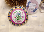 VeroniQ Trends-Elegant Meenakari Hand Painted Gold Plated Kundan Ring Kundan-Gold Plated-Wedding Jewelry-Punjabi Jewelry-South Indian-Thappa Jewelry