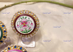 VeroniQ Trends-Elegant Meenakari Hand Painted Gold Plated Kundan Ring Kundan-Gold Plated-Wedding Jewelry-Punjabi Jewelry-South Indian-Thappa Jewelry