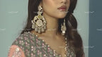 VeroniQ Trends-Gold Plated Kundan Jadau Dangler Earrings With Peacock Motif Pachi Kundan-Gold Plated-Wedding Jewelry-Punjabi Jewelry-South Indian-Thappa Jewelry