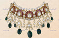 VeroniQ Trends-Traditional Ruby And Polki Choker Silver Necklace 92.5 Silver Moissanite Diamond Polki-Gold Plated-Wedding Jewellery-Punjabi Jewellery-South Indian-Thappa Jewellery