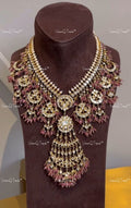 VeroniQ Trends-Traditional Bridal Gold Plated Pachi Kundan Long Necklace Pachi Kundan-Gold Plated-Wedding Jewellery-Punjabi Jewellery-South Indian-Thappa Jewellery