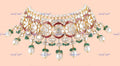 VeroniQ Trends-Traditional Gold Plated Pearl And Polki Silver Choker Necklace 92.5 Silver Moissanite Diamond Polki-Gold Plated-Wedding Jewellery-Punjabi Jewellery-South Indian-Thappa Jewellery