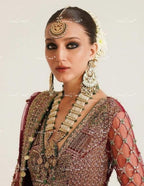 VeroniQ Trends-Traditional Bridal Gold Plated Multistrand Bikaneri Kundan Long Necklace Bikaneri Kundan-Gold Plated-Wedding Jewelry-Punjabi Jewelry-South Indian-Thappa Jewelry