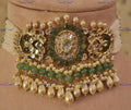 VeroniQ Trends-Traditional Multistrand Pearl And Kundan Choker Necklace Pachi Kundan-Gold Plated-Wedding Jewellery-Punjabi Jewellery-South Indian-Thappa Jewellery