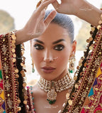 VeroniQ Trends-Elegant Gold Plated Pachi Kundan Pearl Choker Necklace Pachi Kundan-Gold Plated-Wedding Jewelry-Punjabi Jewelry-South Indian-Thappa Jewelry