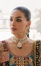 VeroniQ Trends-Elegant Gold Plated Pachi Kundan Pearl Choker Necklace Pachi Kundan-Gold Plated-Wedding Jewelry-Punjabi Jewelry-South Indian-Thappa Jewelry
