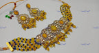 VeroniQ Trends-Beautiful Victorian Party Wear Fluorite Beads Kundan Choker Necklace Kundan-Gold Plated-Wedding Jewelry-Punjabi Jewelry-South Indian-Thappa Jewelry