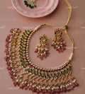 VeroniQ Trends-Traditional Bridal Kemp Stone Pachi Kundan Necklace Kundan-Gold Plated-Wedding Jewellery-Punjabi Jewellery-South Indian-Thappa Jewellery