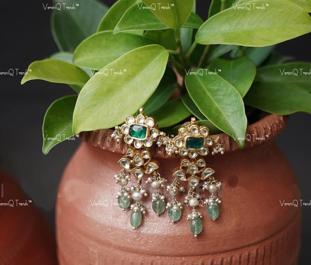 VeroniQ Trends-Traditional Multistrand Gold Plated Pachi Kundan Choker Necklace Kundan-Gold Plated-Wedding Jewellery-Punjabi Jewellery-South Indian-Thappa Jewellery