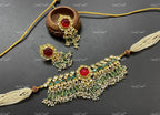 VeroniQ Trends-Traditional Multistrand Pachi Kundan Choker Necklace Pachi Kundan-Gold Plated-Wedding Jewelry-Punjabi Jewelry-South Indian-Thappa Jewelry