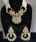 VeroniQ Trends-Traditional Multistrand Gold Plated Pearl Kundan Necklace Kundan-Gold Plated-Wedding Jewellery-Punjabi Jewellery-South Indian-Thappa Jewellery