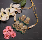 VeroniQ Trends-Handmade Thappa Style Kundan Choker Necklace-Bridal Jewelry-Engagement-South Indian-Punjabi Jewelry-Pachi Kundan-BS