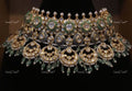 VeroniQ Trends-Bridal Gold Plated Polki Pachi Kundan Choker Necklace With Chanbali Drops Polki Pachi Kundan-Gold Plated-Wedding Jewellery-Punjabi Jewellery-South Indian-Thappa Jewellery