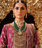 VeroniQ Trends-Royal Gold Plated Multistarnd Beads Jaipuri Meenakari Kundan Necklace 92.5 Kundan-Gold Plated-Wedding Jewelry-Punjabi Jewelry-South Indian-Thappa Jewelry