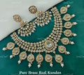 VeroniQ Trends-Elegant Bridal Diamond Look Kundan Polki Necklace Polki-Gold Plated-Wedding Jewellery-Punjabi Jewellery-South Indian-Thappa Jewellery