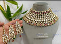 VeroniQ Trends-Bridal Heavy Kundan Studded Choker Necklace Kundan-Gold Plated-Wedding Jewellery-Punjabi Jewellery-South Indian-Thappa Jewellery