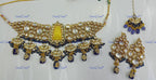 VeroniQ Trends-Gold Plated Kundan Studded Choker Necklace Kundan-Gold Plated-Wedding Jewelry-Punjabi Jewelry-South Indian-Thappa Jewelry
