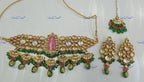 VeroniQ Trends-Gold Plated Kundan Studded Choker Necklace Kundan-Gold Plated-Wedding Jewelry-Punjabi Jewelry-South Indian-Thappa Jewelry