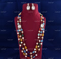 VeroniQ Trends-Elegant Multi-Layer Multicolour Beaded and Kundan Jaipuri Mala Necklace-Gold Plated-Wedding Jewellery-Punjabi Jewellery-South Indian-Thappa Jewellery
