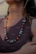 VeroniQ Trends-Victorian Beads Jaipuri Mala Long Necklace-Gold Plated-Wedding Jewellery-Punjabi Jewellery-South Indian-Thappa Jewellery