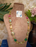 VeroniQ Trends-Traditional Jaipuri Mala Style Victorian Beads Long Necklace-Gold Plated-Wedding Jewellery-Punjabi Jewellery-South Indian-Thappa Jewellery