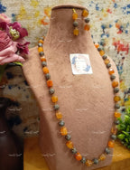 VeroniQ Trends-Traditional Jaipuri Mala Style Victorian Beads Long Necklace-Gold Plated-Wedding Jewelry-Punjabi Jewelry-South Indian-Thappa Jewelry