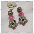 VeroniQ Trends-Designer Lion Face Polki Earrings-Gold Plated-Wedding Jewellery-Punjabi Jewellery-South Indian-Thappa Jewellery