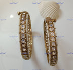 VeroniQ Trends-Traditional Pearl and Polki Bangles-Gold Plated-Wedding Jewelry-Punjabi Jewelry-South Indian-Thappa Jewelry