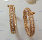 VeroniQ Trends-Traditional Pearl and Polki Bangles-Gold Plated-Wedding Jewelry-Punjabi Jewelry-South Indian-Thappa Jewelry