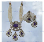 VeroniQ Trends-Pearl and Polki Choker Necklace Set Polki-Gold Plated-Wedding Jewelry-Punjabi Jewelry-South Indian-Thappa Jewelry