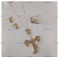 VeroniQ Trends-Fancy Bird Polki Pendant Necklace Set Polki-Gold Plated-Wedding Jewellery-Punjabi Jewellery-South Indian-Thappa Jewellery