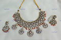 VeroniQ Trends-Victorian Chandbali Drop Polki Necklace Set Polki-Gold Plated-Wedding Jewelry-Punjabi Jewelry-South Indian-Thappa Jewelry