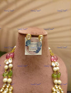 VeroniQ Trends-Designer Multicolor Beads Kundan Mala Kundan-Gold Plated-Wedding Jewelry-Punjabi Jewelry-South Indian-Thappa Jewelry