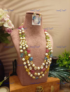 VeroniQ Trends-Designer Multicolor Beads Kundan Mala Kundan-Gold Plated-Wedding Jewelry-Punjabi Jewelry-South Indian-Thappa Jewelry