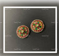 VeroniQ Trends-Designer Kemp Stone Gold Plated Pachi Kundan Studs Earrings Pachi Kundan-Gold Plated-Wedding Jewellery-Punjabi Jewellery-South Indian-Thappa Jewellery